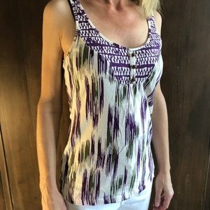 GAP - Purple/Green/Offwhite Tank (Size XS)